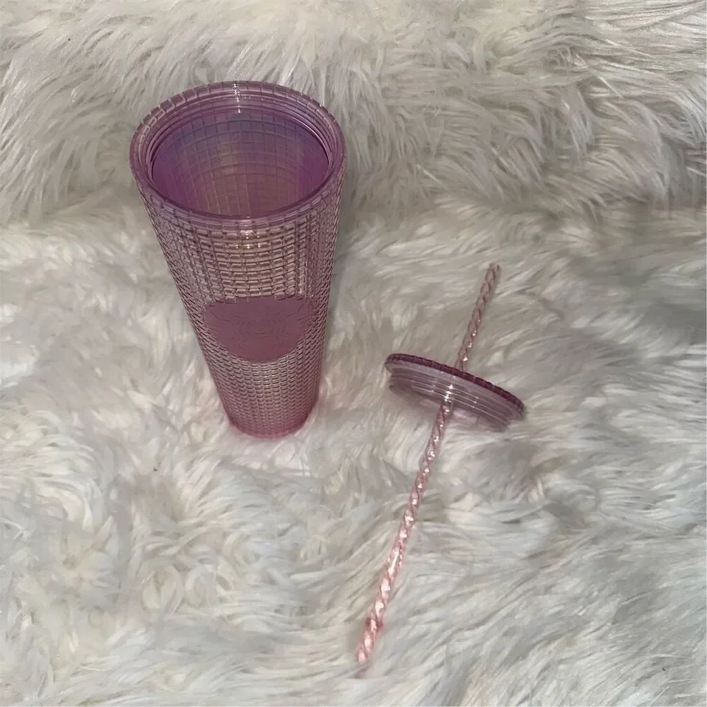 Starbucks Pink Venti Cold Cup Tumbler 24oz‎ w/ Straw Limited Edition